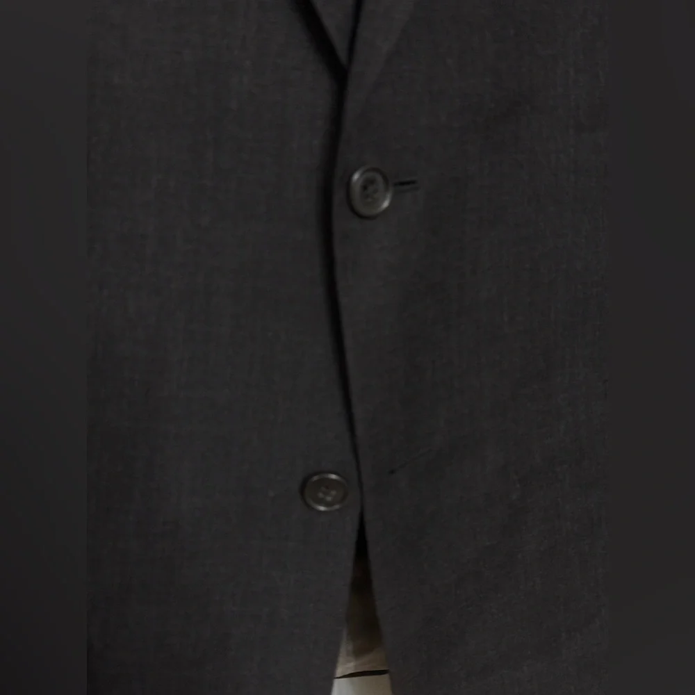 Pronto Uomo Men’s Charcoal Gray 2 Button Suit Jacket Blazer 46R Wool Blend